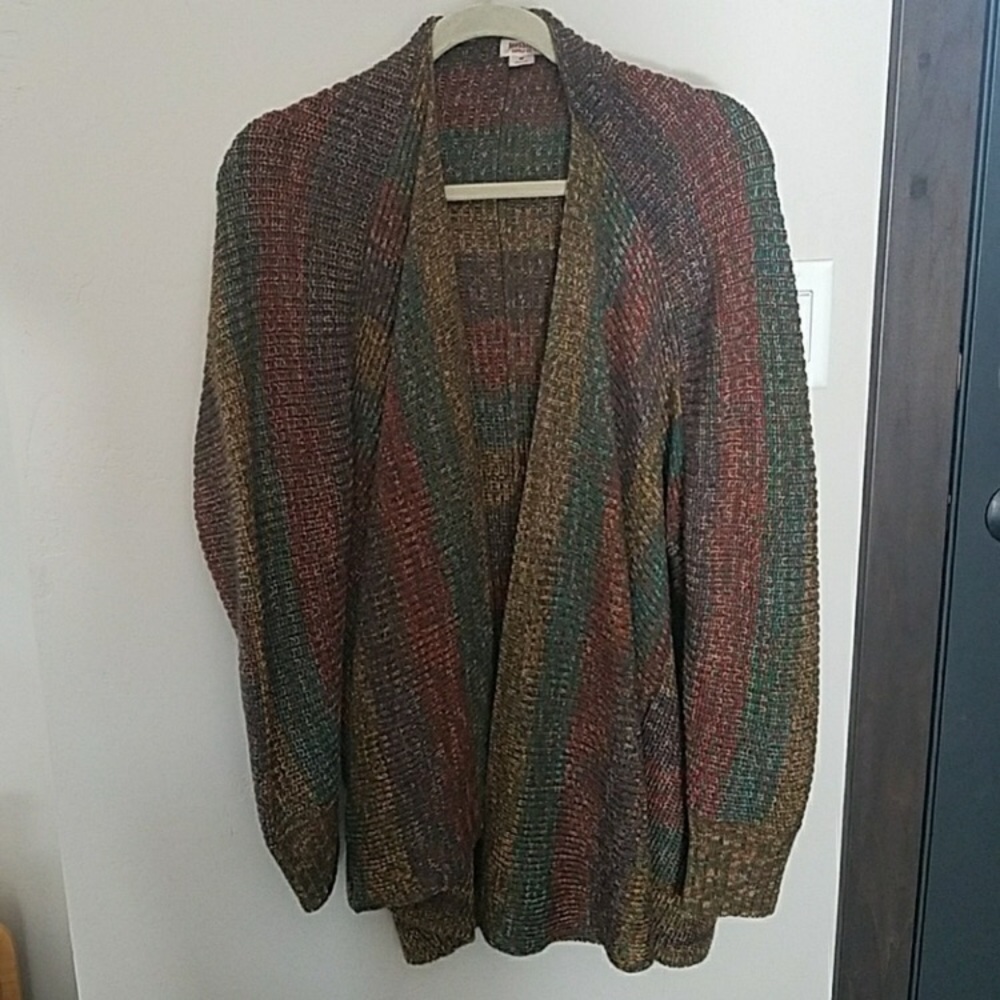 Fall colorful oversized cardigan
